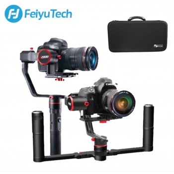 FeiyuTech a2000 3 Axis Gimbal DSLR Camera Stabilizer Dual Single Handheld Grip for Canon 5D SONY Nikon 2000g Payload Bluetooth