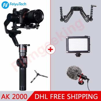 FeiyuTech AK2000 3-Axis Brushless Handheld Camera Stabilizer Gimbal for Sony Canon 5D 6d Mark Panasonic GH5 Nikon D850 PK osmo 2