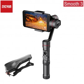 Zhiyun Smooth 3 Aluminum 3-Axis Handheld Smartphone Gimbal Stabilizer for iPhone XS Max X 8Plus 8 7Plus 7 6 Samsung S9+ S9 S8 S7