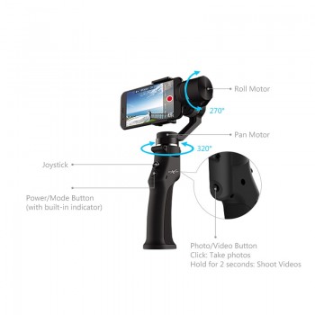 Beyondsky Eyemind Smartphone Handheld Gimbal 3-Axis Stabilizer for iPhone 8 X Samsung Action Camera VS Zhiyun Smooth 4 Q OSMO 2