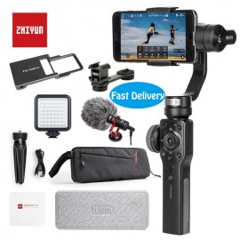 ZHIYUN Smooth 4 smartphone Handheld 3 Axis gimbal stabilizer selfie steadicam for phone Action camera Sumsung Gopro4 SJCAM