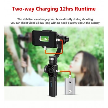 ZHIYUN Smooth 4 smartphone Handheld 3 Axis gimbal stabilizer selfie steadicam for phone Action camera Sumsung Gopro4 SJCAM