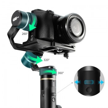 Feiyu tech G6 Plus 3-axis Handheld Gimbal Splashproof Stabilizer for phone Mirrorless Camera Sony a6500 Action Camera Gopro 7