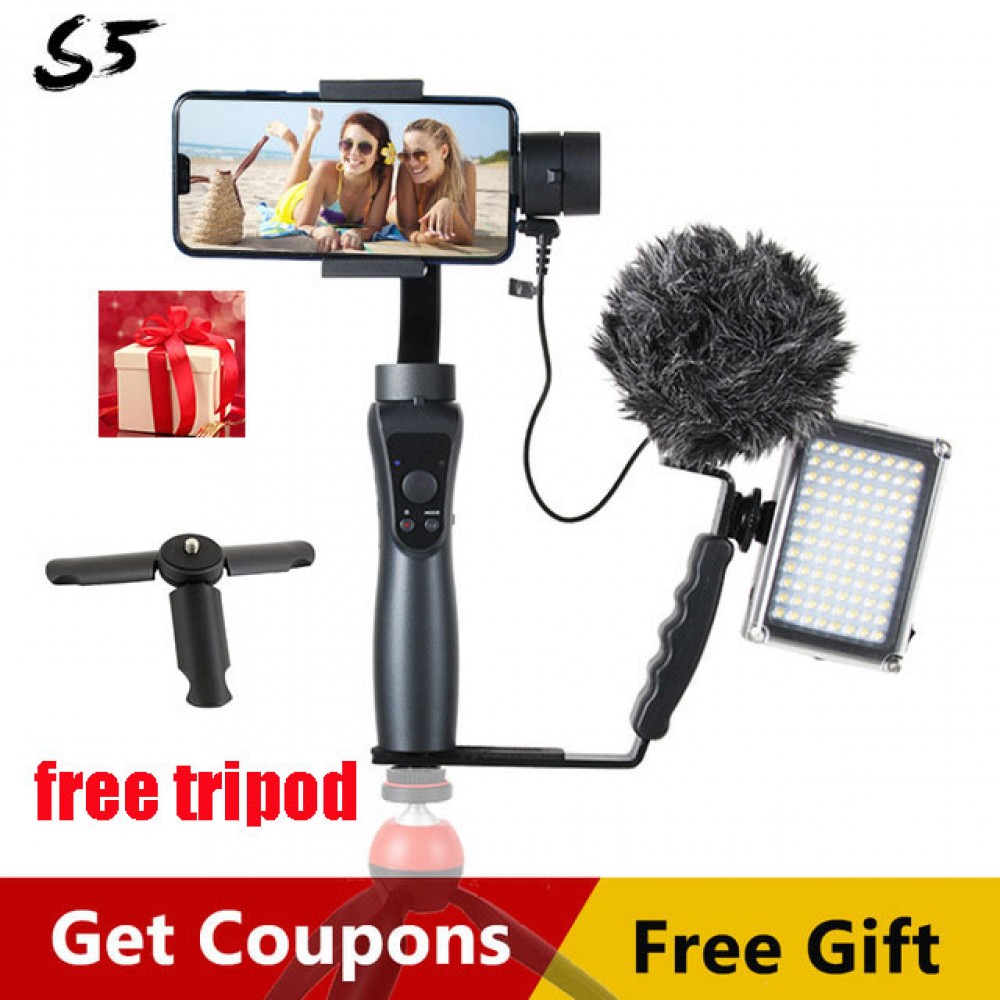 Cheapest Smooth 3-Axis Handheld Stabilizer Portable Gimbal for iPhone X Xiaomi Samsung S9 S8 S7 Smartphone Gopro Action Camera