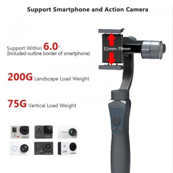 Cheapest Smooth 3-Axis Handheld Stabilizer Portable Gimbal for iPhone X Xiaomi Samsung S9 S8 S7 Smartphone Gopro Action Camera