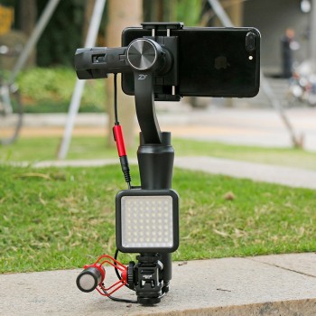 Ulanzi Video Shooting Setup BOYA BY-MM1 Microphone Ulanzi Light Mic Mount PT-03 for Gimbal Zhiyun Smooth 4 Q Feiyu Vimble 2 Osmo