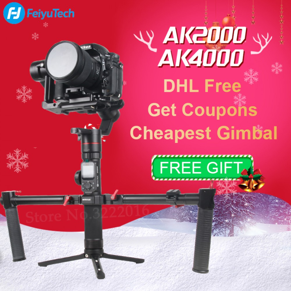 FeiyuTech AK2000 AK4000 3-Axis Camera Stabilizer Handhel Gimbal for Sony Canon 5D Panasonic GH5 Nikon 2.8 kg 4KG Payload Phone