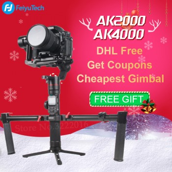 FeiyuTech AK2000 AK4000 3-Axis Camera Stabilizer Handhel Gimbal for Sony Canon 5D Panasonic GH5 Nikon 2.8 kg 4KG Payload Phone