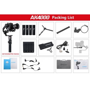 FeiyuTech AK2000 AK4000 3-Axis Camera Stabilizer Handhel Gimbal for Sony Canon 5D Panasonic GH5 Nikon 2.8 kg 4KG Payload Phone