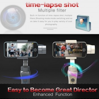 30pcs Smooth 3-Axis Handheld Gimbal Portable Stabilizer for iPhone 8 X Xiaomi Samsung S9 S8 S7 Smart phone Gopro Action Camera
