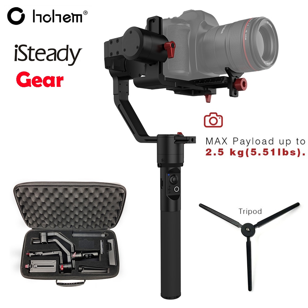 Hohem iSteady Gear 3-Axis Handheld Gimbal Stabilizer for DSLR Mirroless Camera Payload 2.5KG Timelapse PK Zhiyun Crane Plus V2