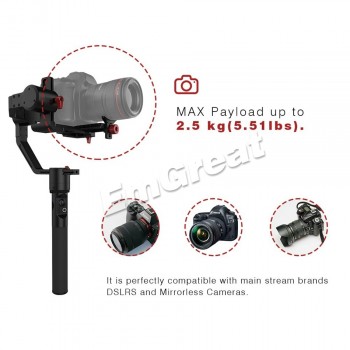 Hohem iSteady Gear 3-Axis Handheld Gimbal Stabilizer for DSLR Mirroless Camera Payload 2.5KG Timelapse PK Zhiyun Crane Plus V2