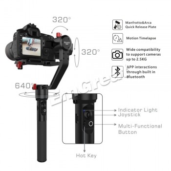 Hohem iSteady Gear 3-Axis Handheld Gimbal Stabilizer for DSLR Mirroless Camera Payload 2.5KG Timelapse PK Zhiyun Crane Plus V2
