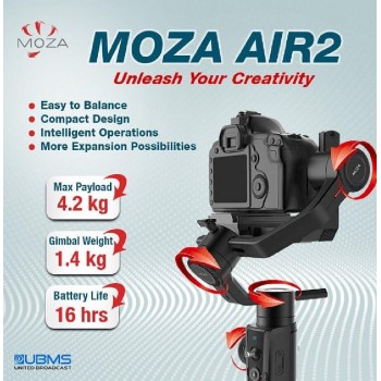 NEW Moza Air 2 3 Axis Handheld Gimbal Maxload 4.2KG AIR2 Stabilizer for DSLR Sony Canon Nikon w 3/8 1/4 Screw PK DJI Ronin S