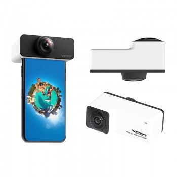 Viper Panoramic Lens 360 Degrees Capturing Camera AR VR Wide Angle Fisheye Lens Panoclip for iPhone 7 Plus/ 8 Plus