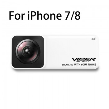 Viper Panoramic Lens 360 Degrees Capturing Camera AR VR Wide Angle Fisheye Lens Panoclip for iPhone 7 Plus/ 8 Plus