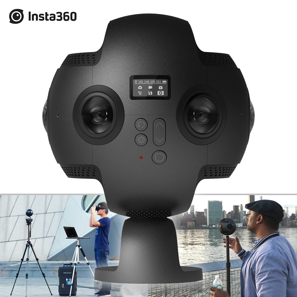 Insta360 Pro 360 VR Camera 7680 25MP 8K 3D Live Streaming Camera 100fps Slow Motion Double Anti-shake 360 Degree Video Camera