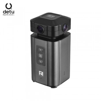 2018 Detu F4 Plus Professional 4 Lenses VR 360 Degrees Camera F2.2 Aperture 8K Panoramic Photo Video Shooting Real-time Panorama