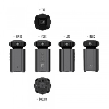 2018 Detu F4 Plus Professional 4 Lenses VR 360 Degrees Camera F2.2 Aperture 8K Panoramic Photo Video Shooting Real-time Panorama