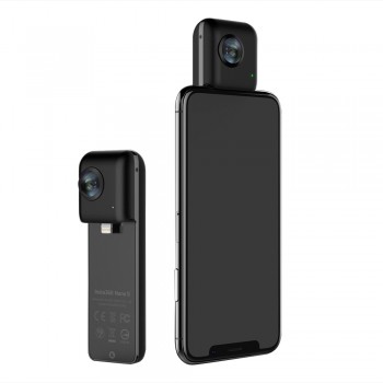 Insta360 360 Degree VR Video Camera Nano S 4K 20MP with Panoramic Livestream Video Chat MultiView Free Capture for iPhone 6/7/8