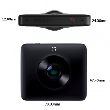 Global Version Xiaomi Mijia 360 Panorama Camera 23.88MP Mi Sphere Camera Action Camera Ambarella A12 3.5K Video Recording WiFi