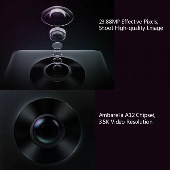 Global Version Xiaomi Mijia 360 Panorama Camera 23.88MP Mi Sphere Camera Action Camera Ambarella A12 3.5K Video Recording WiFi