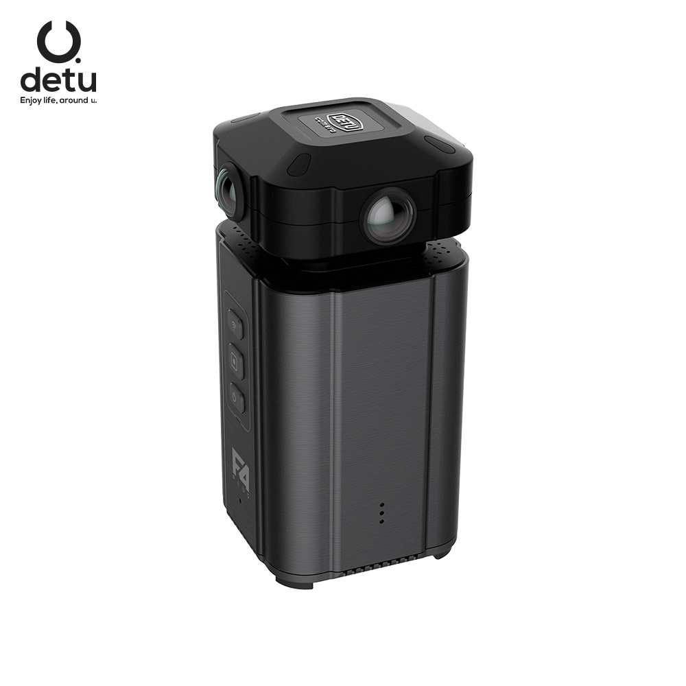 Detu F4 Plus Professional 4 Lenses VR 360 Degree Camera F2.2 8K Panoramic Photo Video Shooting Panorama Innovation Awards 2018
