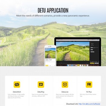 Detu F4 Plus Professional 4 Lenses VR 360 Degree Camera F2.2 8K Panoramic Photo Video Shooting Panorama Innovation Awards 2018