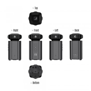 Detu F4 Plus Professional 4 Lenses VR 360 Degree Camera F2.2 8K Panoramic Photo Video Shooting Panorama Innovation Awards 2018