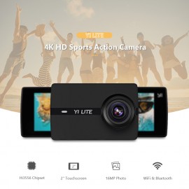 YI YAS.1117 4K HD Sports Action Camera 2 Inch LCD Screen 150 Degree Wide Angle Bluetooth amp; WIFI Connection YiAction App Camera