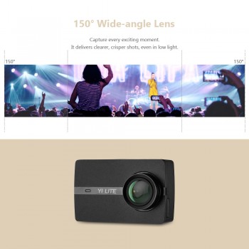 YI YAS.1117 4K HD Sports Action Camera 2 Inch LCD Screen 150 Degree Wide Angle Bluetooth amp; WIFI Connection YiAction App Camera