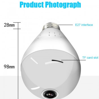 New 360 degree panoramic camera 1080P HD Webcam Built in WIFI Support TF Card Remote monitoring for IOS Android mobile phone
