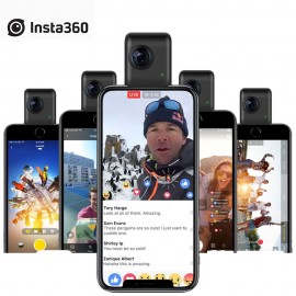 Insta360 Nano S 4K 20MP 360 VR Video Camera w/Panoramic Livestream Video Chat MultiView Free Capture Camera for iPhone X/8/8plus