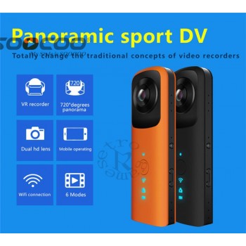DHL HB720 Handheld Dual-lens Panoramic Outdoor Sports Camera VR HD 4K Camera Built-in WIFI AP Contact Phone