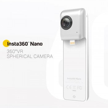 Insta360 Nano/Air Mini 3K HD VR 360 Camera Panoramic Panorama Video Camera Dual 210D Wide Angle Fisheye Lens for Smartphone