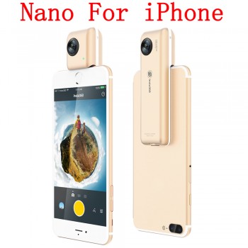 Insta360 Nano/Air Mini 3K HD VR 360 Camera Panoramic Panorama Video Camera Dual 210D Wide Angle Fisheye Lens for Smartphone