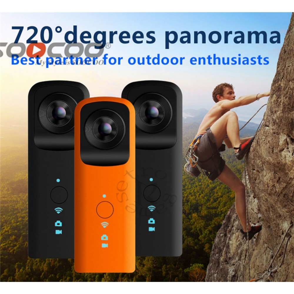 VR Camera 360 Camera Handheld Support WiFi Dual 1920 * 960 30fps 210 HD Wide Angle FishEye Lens Panoramic Driving VR Action Cam