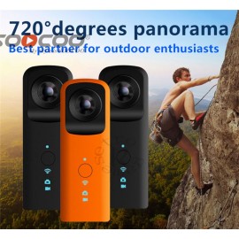 VR Camera 360 Camera Handheld Support WiFi Dual 1920 * 960 30fps 210 HD Wide Angle FishEye Lens Panoramic Driving VR Action Cam