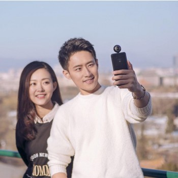 Original Xiaomi MADV Mini Pano-ramic Camera Double 13 Millions Lens APP Live Broadcast 5.5K HD Photos Video with Silicone Case