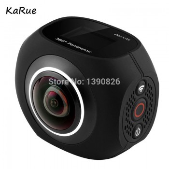 karue  Dual Lens Panoramic Camera 4k HD 360 Camera Wifi 1 Screen Mini Digital Camera Video For Android iphone6/6s/7 iOS