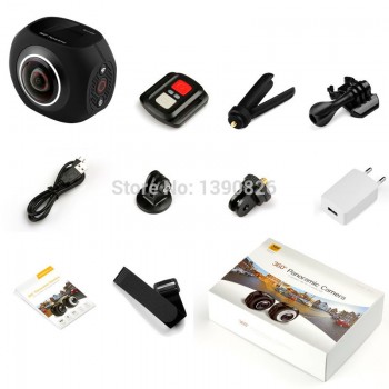 karue  Dual Lens Panoramic Camera 4k HD 360 Camera Wifi 1 Screen Mini Digital Camera Video For Android iphone6/6s/7 iOS