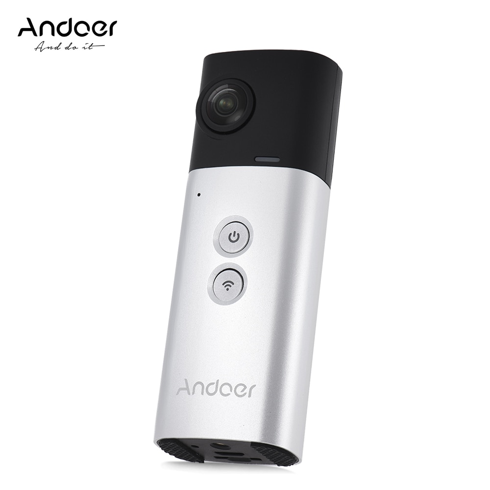 Andoer A360I Handheld 360 Panoramic WiFi VR Video Camera Action Sports Cam Dual 200 Degree Spherical Lens 1920 * 960 Full HD