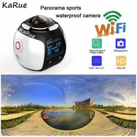 KaRue 4K 360 Panoramic Camera Ultra HD Wifi 2448*2448 Action camera Waterproof Sport Driving VR Sport Camera
