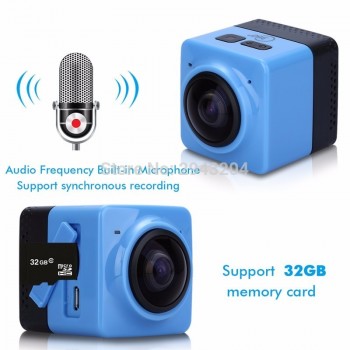 New Portable WIFI HD 1080p Sport Action Camera 360 Degree Panorama Camera Mini HD Panoramic Video 3D VR Camera
