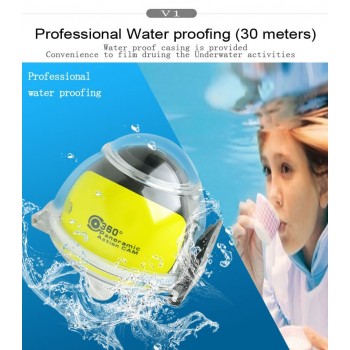 Karue V1B Video Camera Mini Panorama VR Camera 2448*2448 Ultra HD  2.7K Wifi Waterproof Sports Camera 30m Diving Actoin Camera