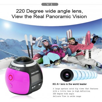Karue V1B Video Camera Mini Panorama VR Camera 2448*2448 Ultra HD  2.7K Wifi Waterproof Sports Camera 30m Diving Actoin Camera