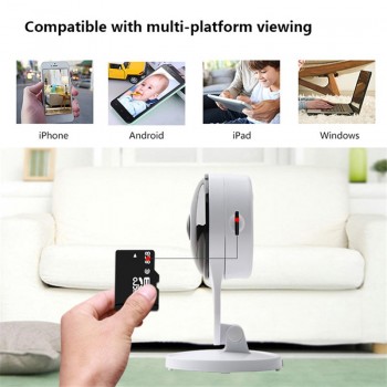 Tycipy 360 Degree View Camera Motion Detection Monitor 1080P WiFi Pan-tilt Night Vision Smart  Camera