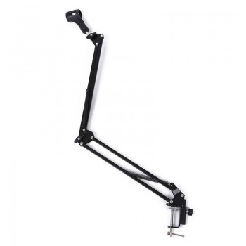 TOP Extendable Recording Microphone Holder Suspension Boom Scissor Arm Stand Holder with Microphone Clip Table Mounting Clamp