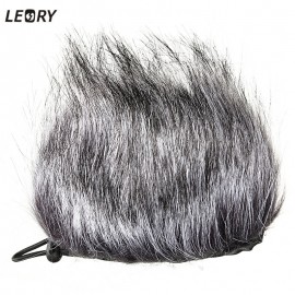 LEORY Artificial Fur Wind Microphone Cover Muff Windscreen Sleeve Shield For Zoom H1 H2N H4N Q3 For Sony D50 Recorder 120x130mm