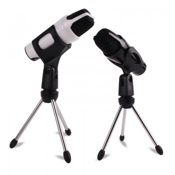 Portable Microphone Desktop Triangle Bracket Adjustable Mic Stand Conference Live Shockproof Microphone Tripods Bracket Holder